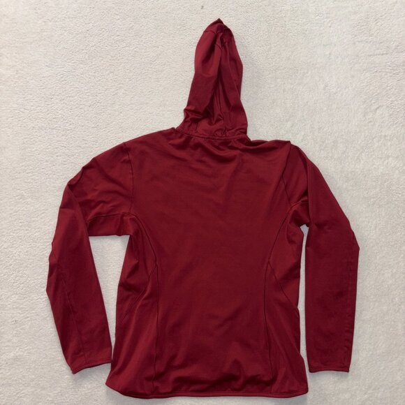 Arcteryx Jacket Mens Medium Dark Red Cherry Zip Up Lightweight Activewear Hoodie - Picture 6 of 7